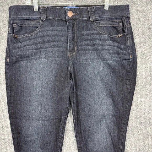 Democracy Jeans Womens 18 Blue Ab Solution Skinny Jeans Dark Indigo Stretch - Picture 2 of 13